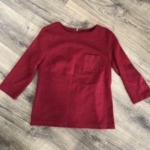 Red Merina 3/4 Sleeve Top